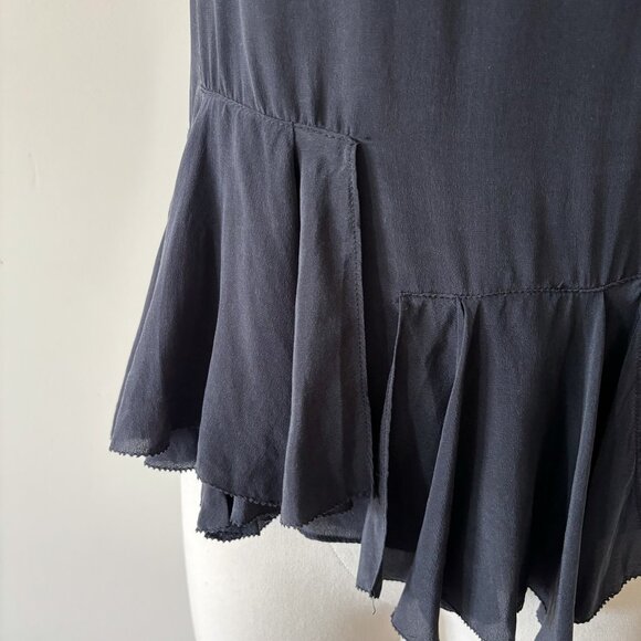 Olive Olivia silk tank top black asymmetrical - Picture 6 of 8